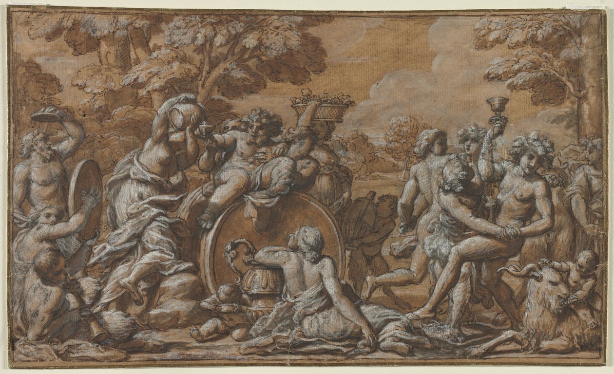 bachchanal av circle of Pietro da Cortona