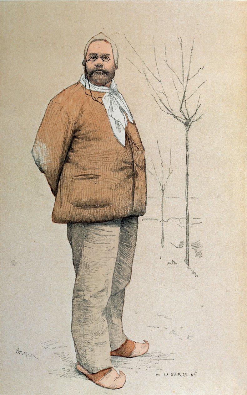Portrett av Emile Zola (1840-1902) fra forsiden av 