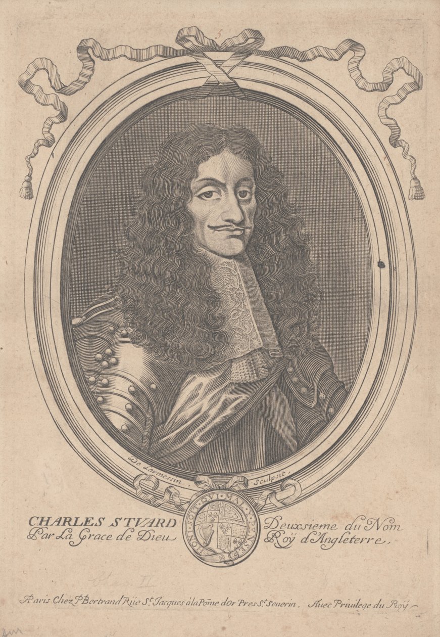 Charles II, konge av England av Nicolas II de Larmessin