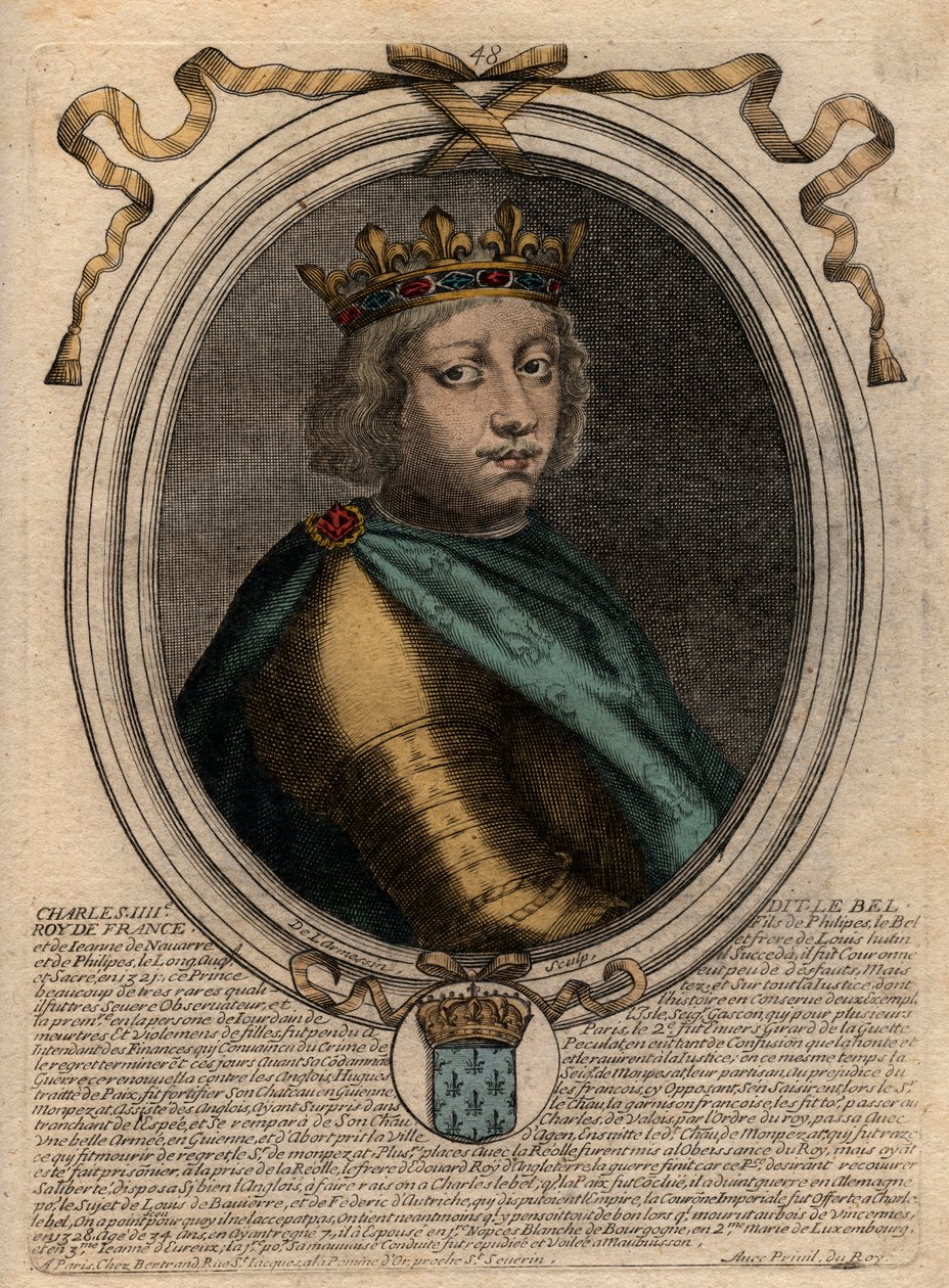 Portrait of Charles IV the Bel (1294-1328), King of France - Charles IV the 