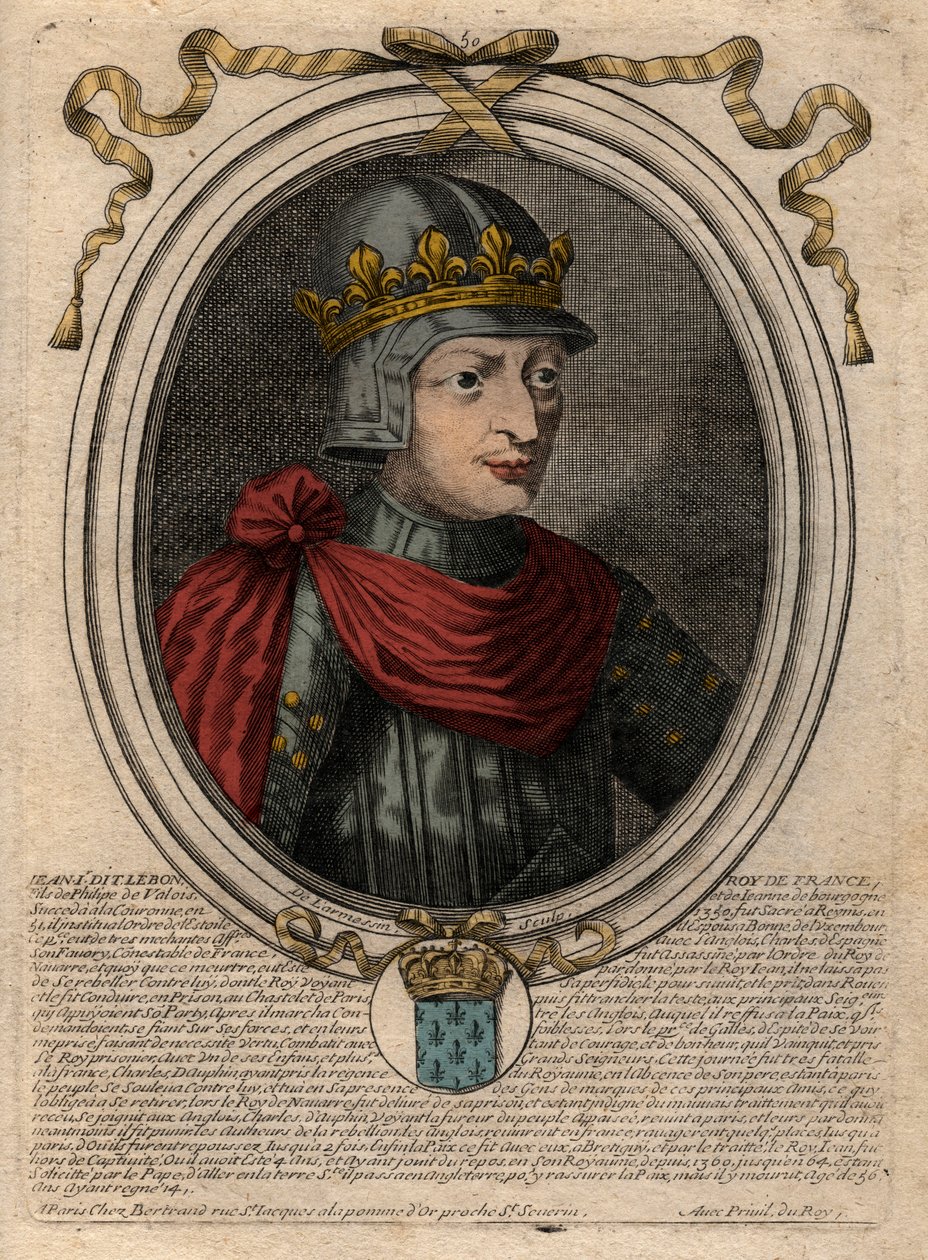 Portrett av Johannes II den gode (1319-1364), konge av Frankrike - Portrett av Johannes II, 