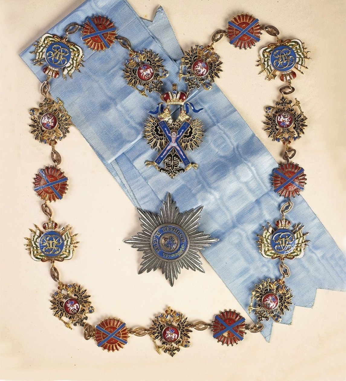 Insigniene til St. Andreas apostelen den førstekalte orden, andre halvdel av det 19. århundre. av decorations and medals Orders