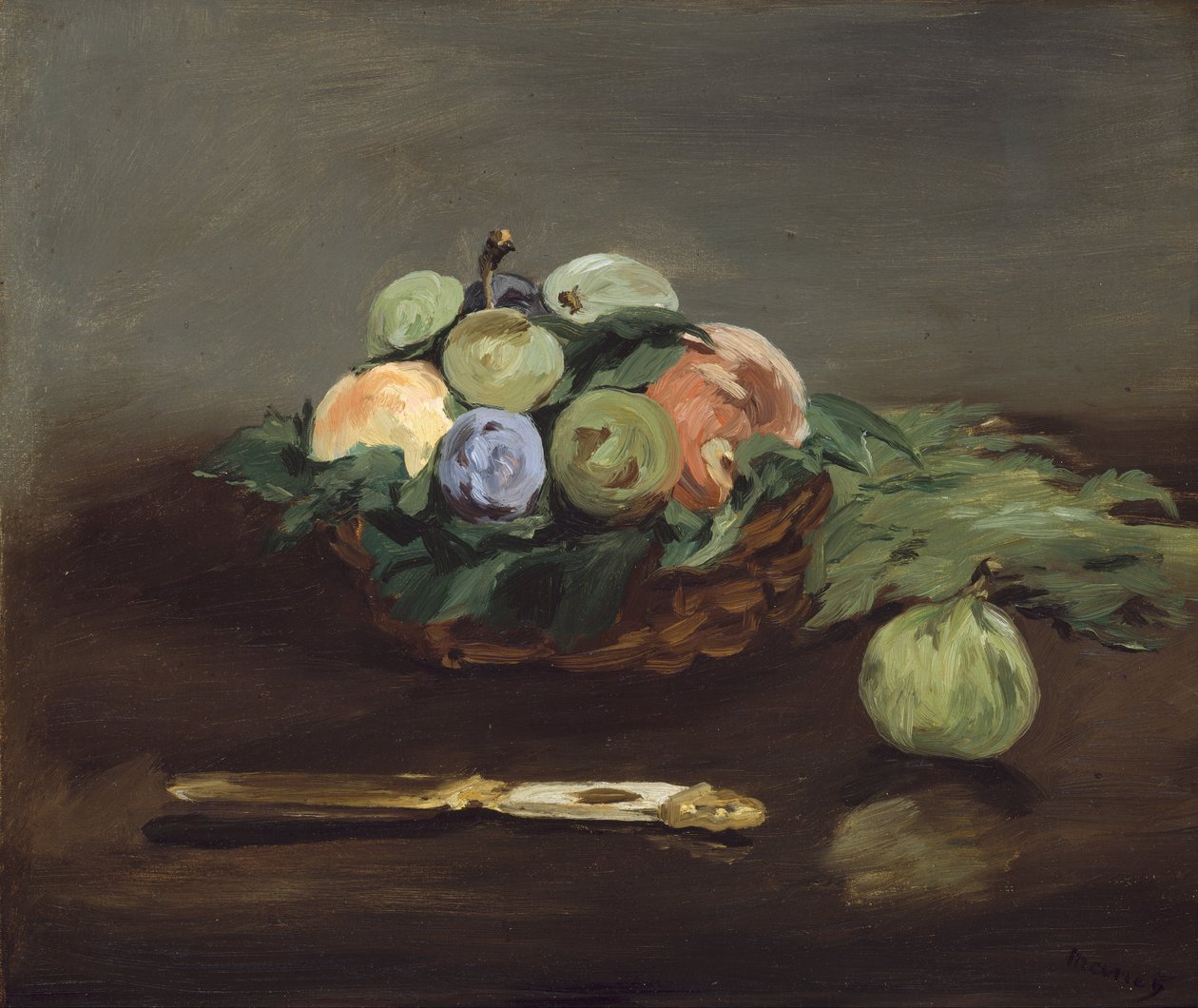 Kurv med frukt av Édouard Manet