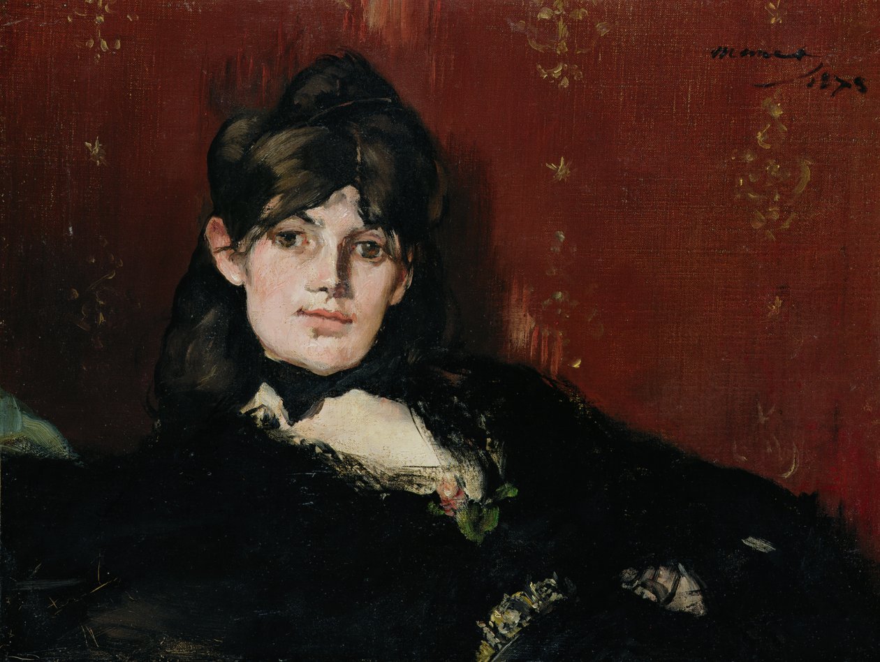 Berthe Morisot (1841-95) Liggende, 1873 av Édouard Manet