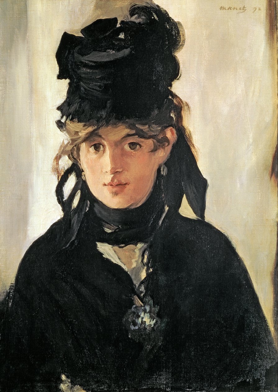 Berthe Morisot med en bukett fioler, 1872 av Édouard Manet