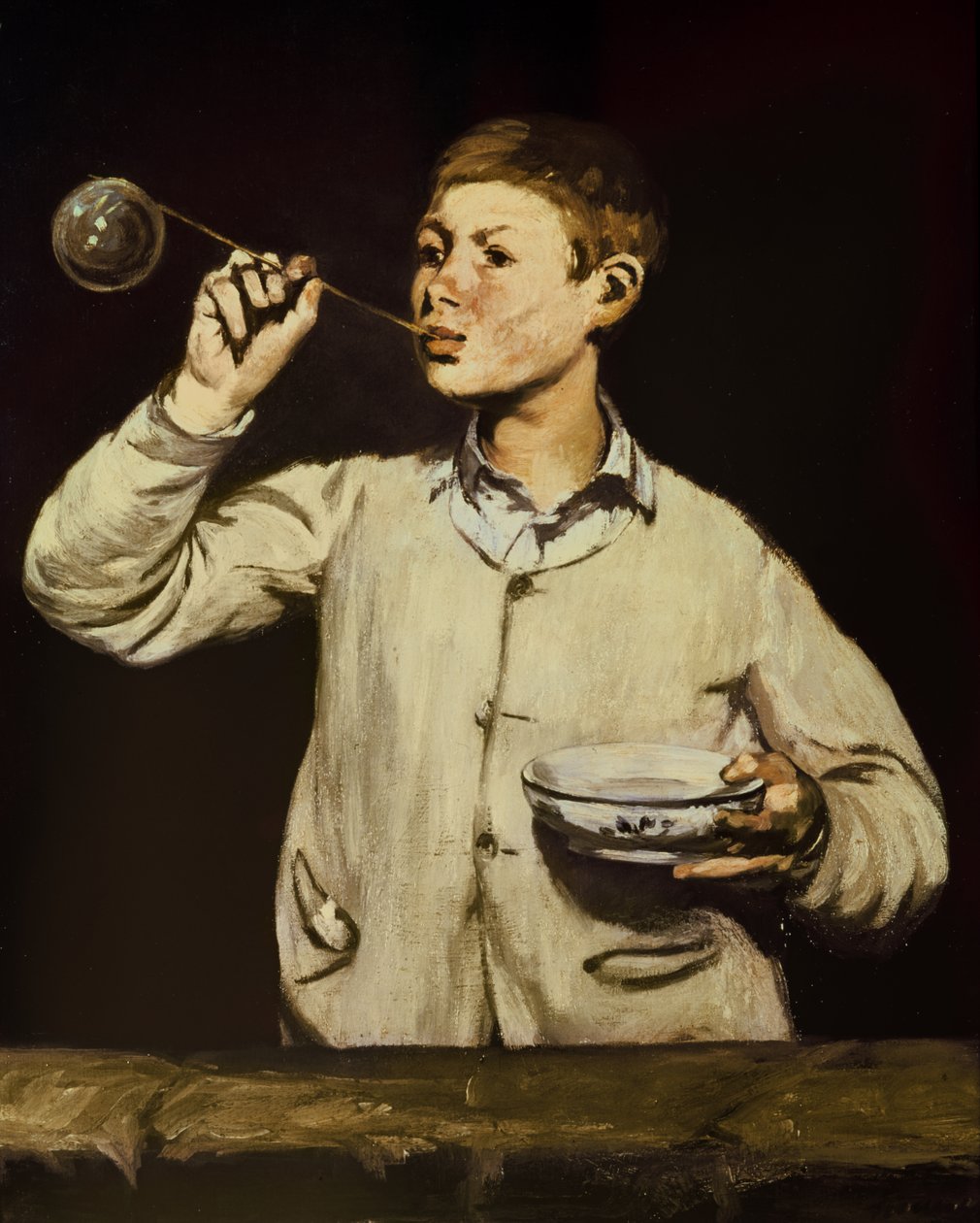 Gutt som blåser bobler, 1867-69 av Édouard Manet