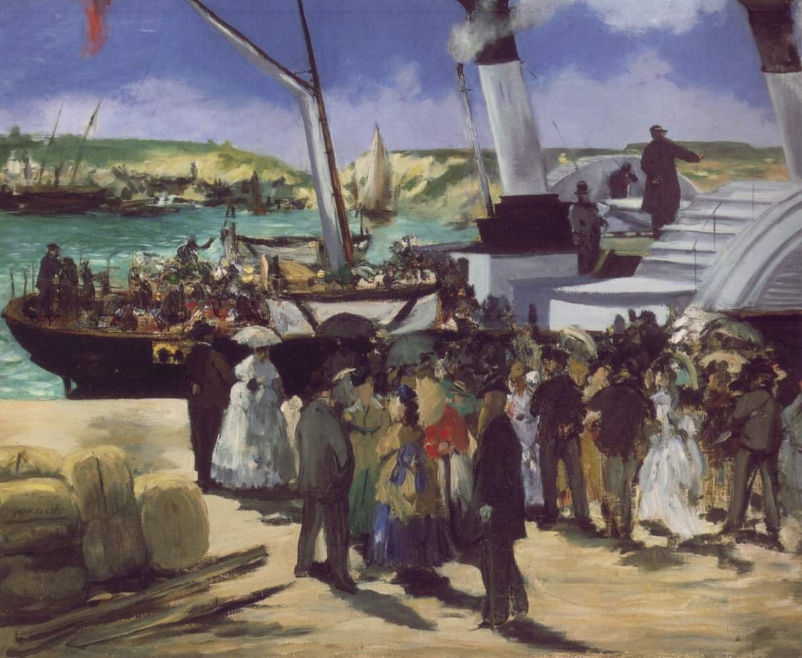 Avgang fra Folkstone -båten av Édouard Manet