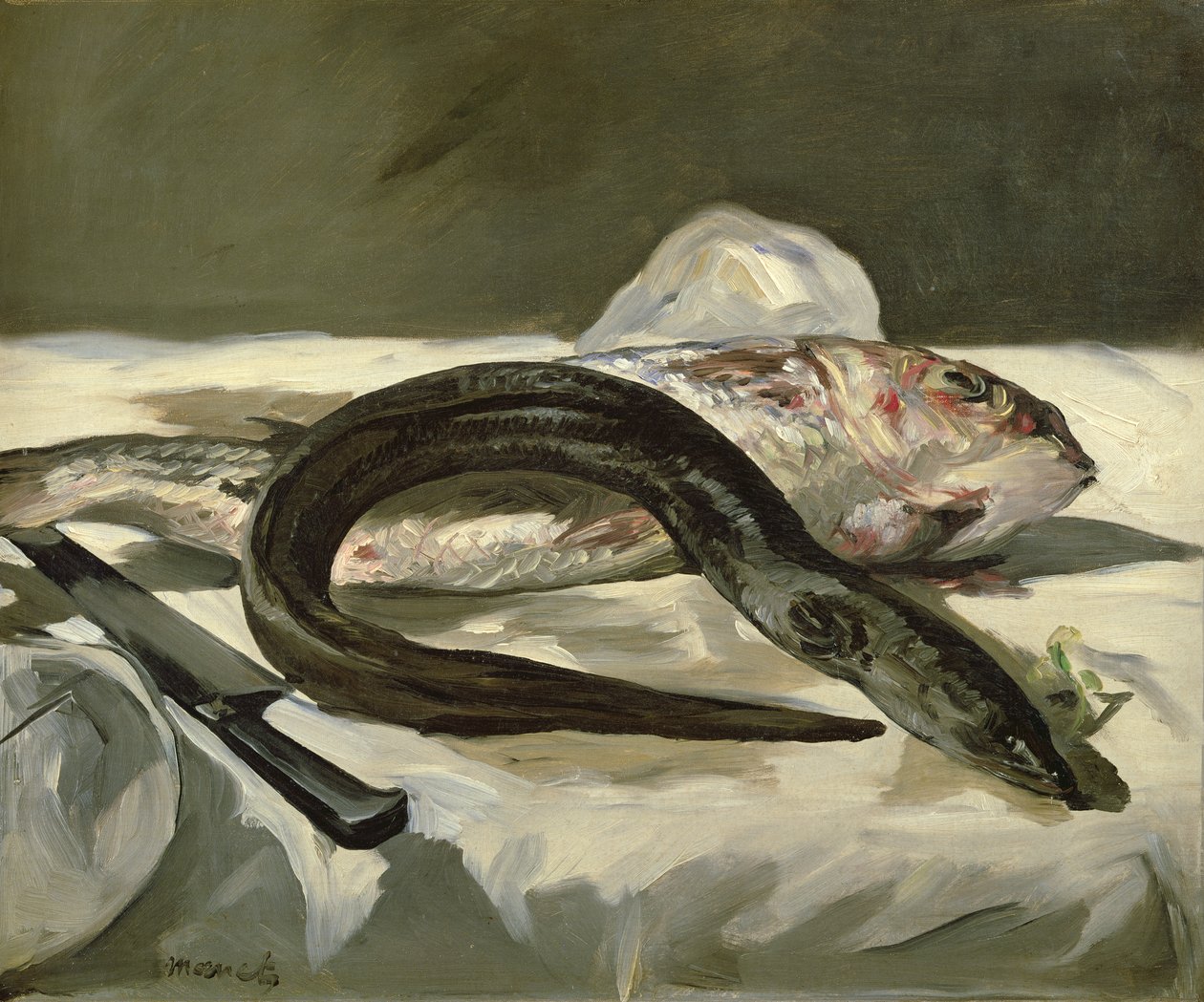 Ål og rød multe, 1864 av Édouard Manet