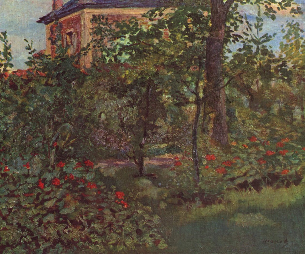 Et hjørne i hagen til Bellevue av Édouard Manet
