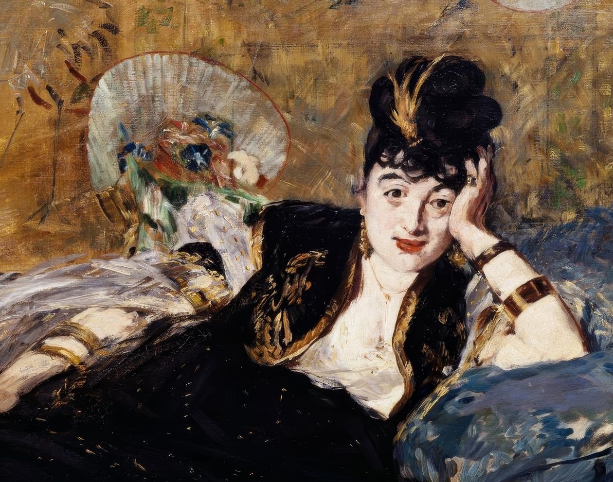 Damen med fansen av Édouard Manet