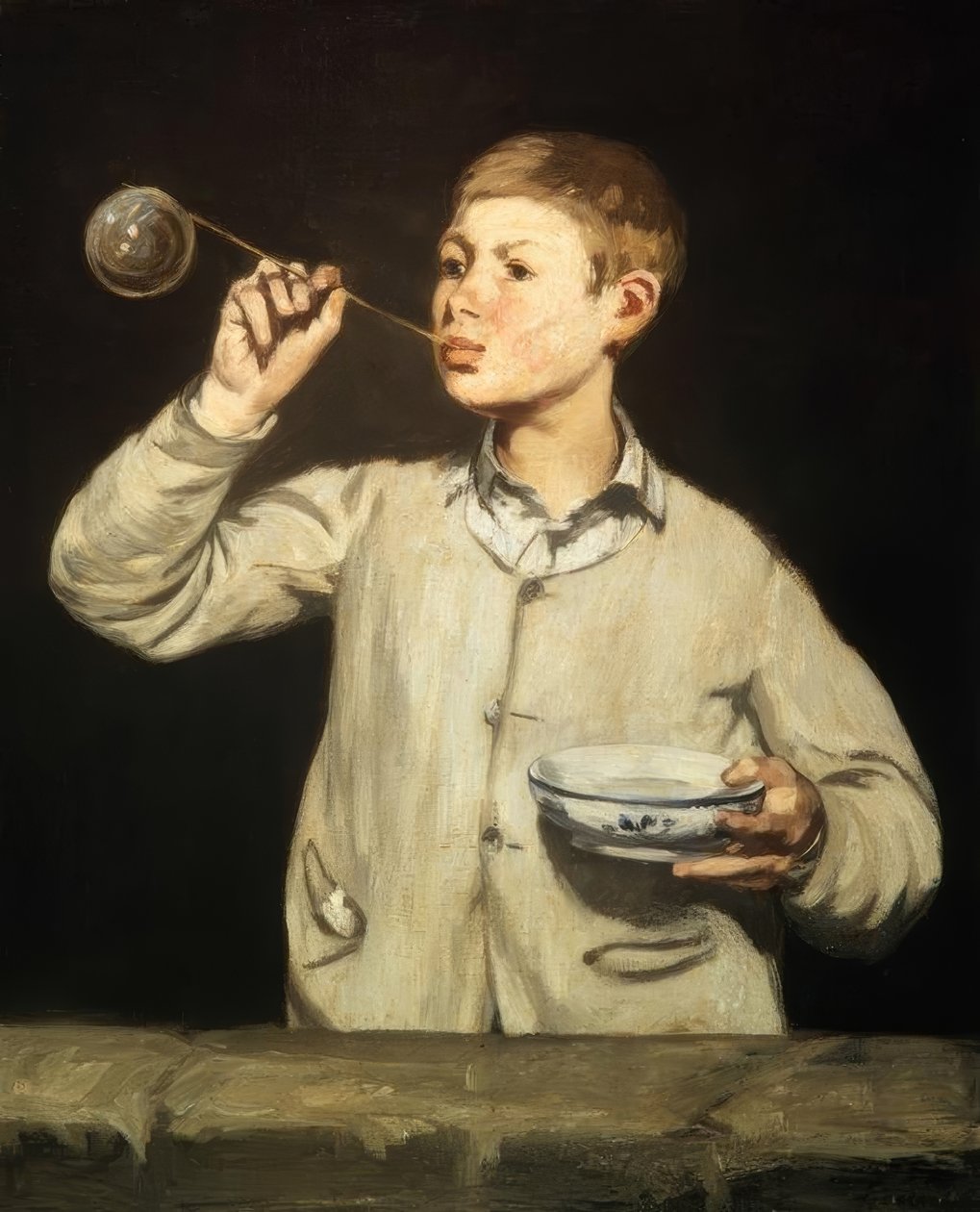 Gutten med såpeboblen av Édouard Manet
