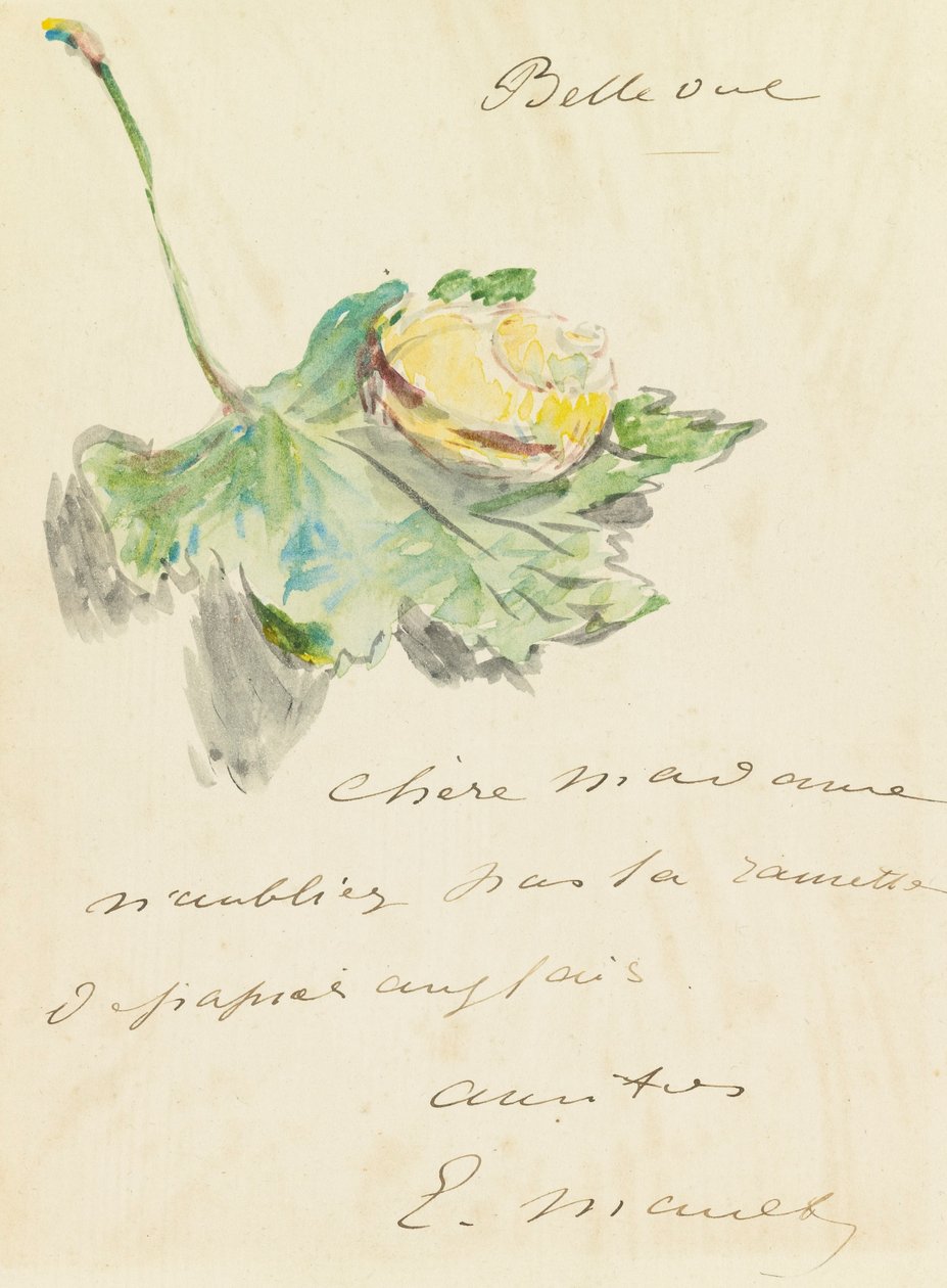 Brev av Édouard Manet