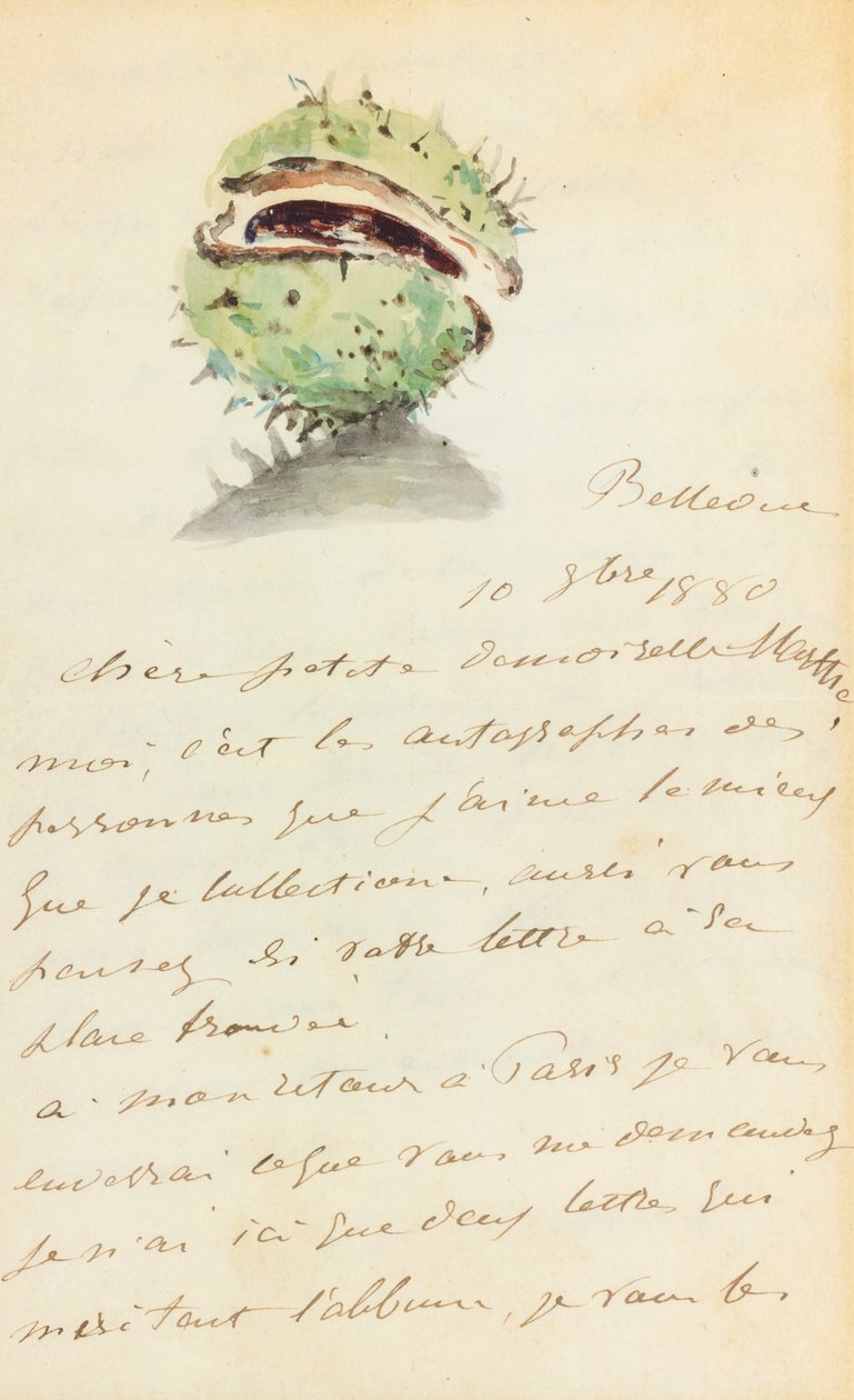 Brev av Édouard Manet