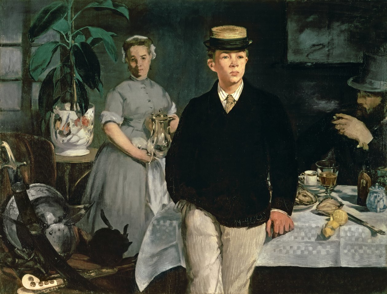 Lunsj i studioet, 1868 av Édouard Manet