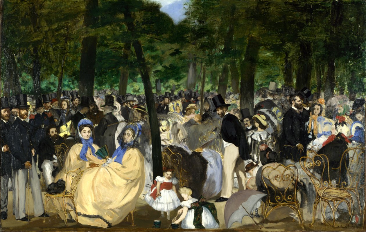 Musikk på Tuileriene av Édouard Manet