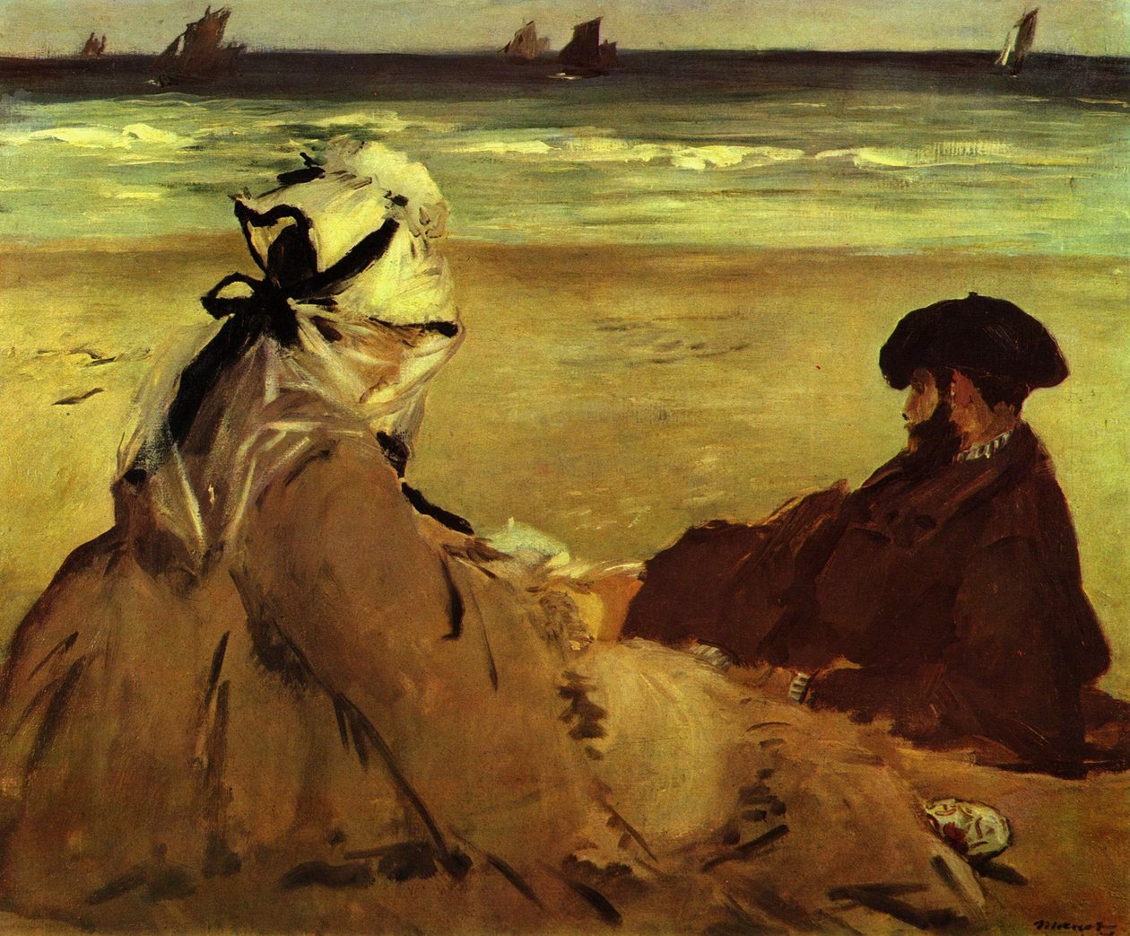 På stranda av Édouard Manet