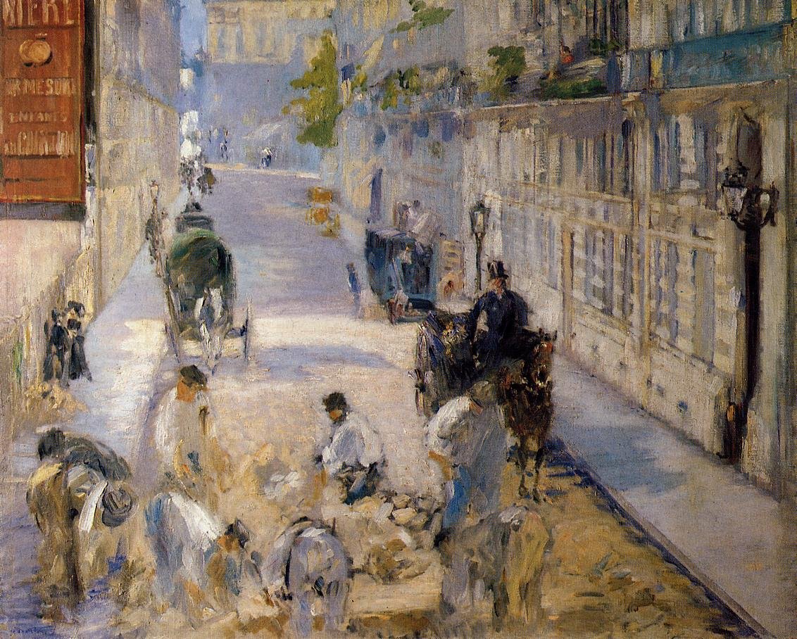 Brolegger på Rue Mosnier av Édouard Manet