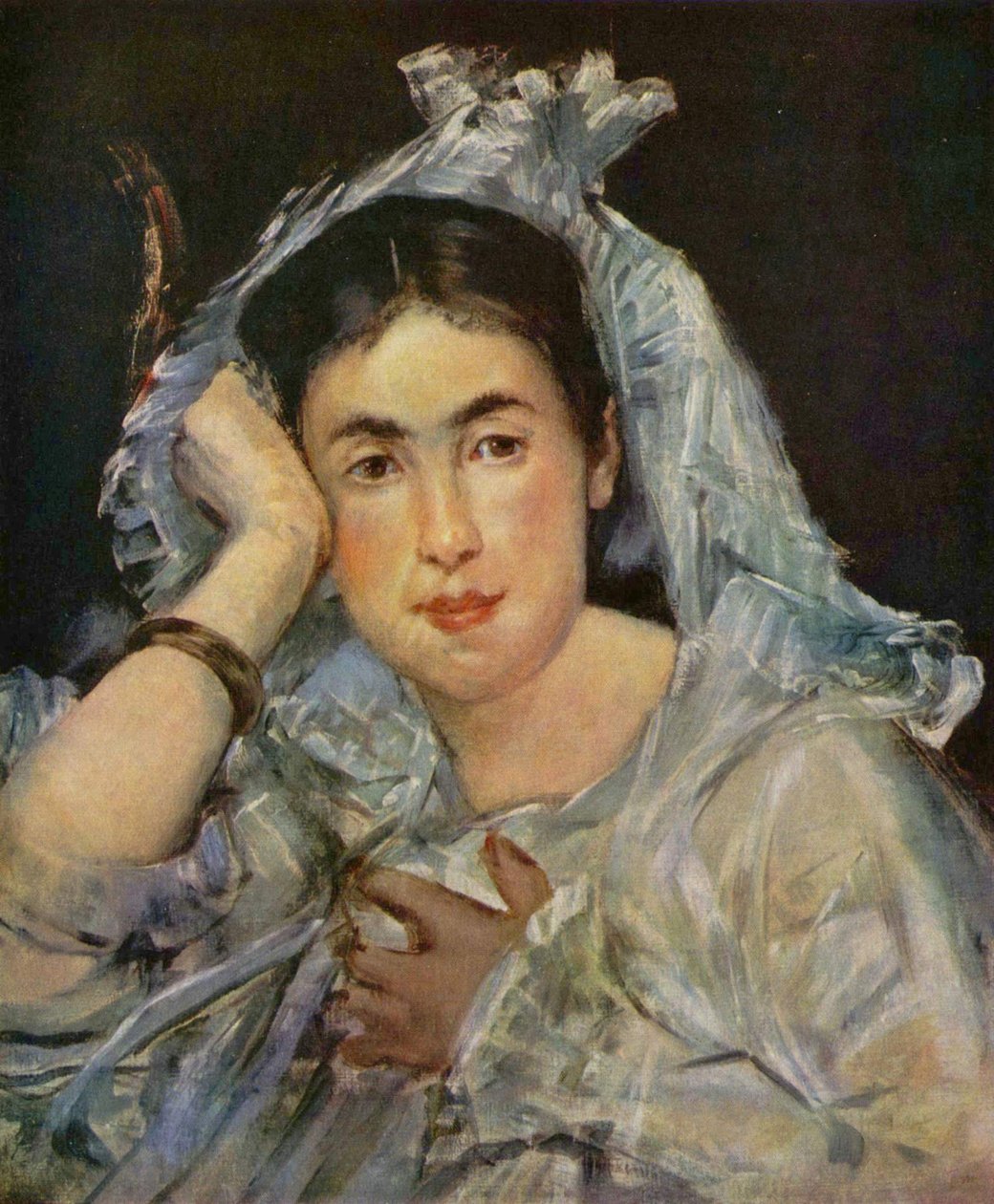 Portrett av Marguerite de Conflans med hetten av Édouard Manet