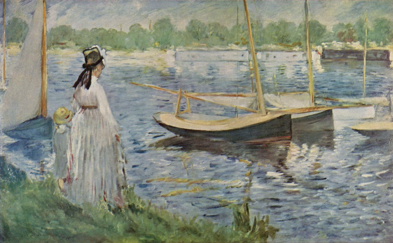 Breddene ved Seinen ved Argenteuil av Édouard Manet