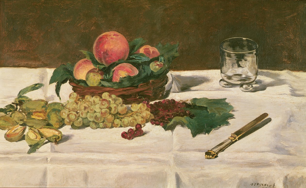 Stilleben: Frukt på et bord, 1864 av Édouard Manet
