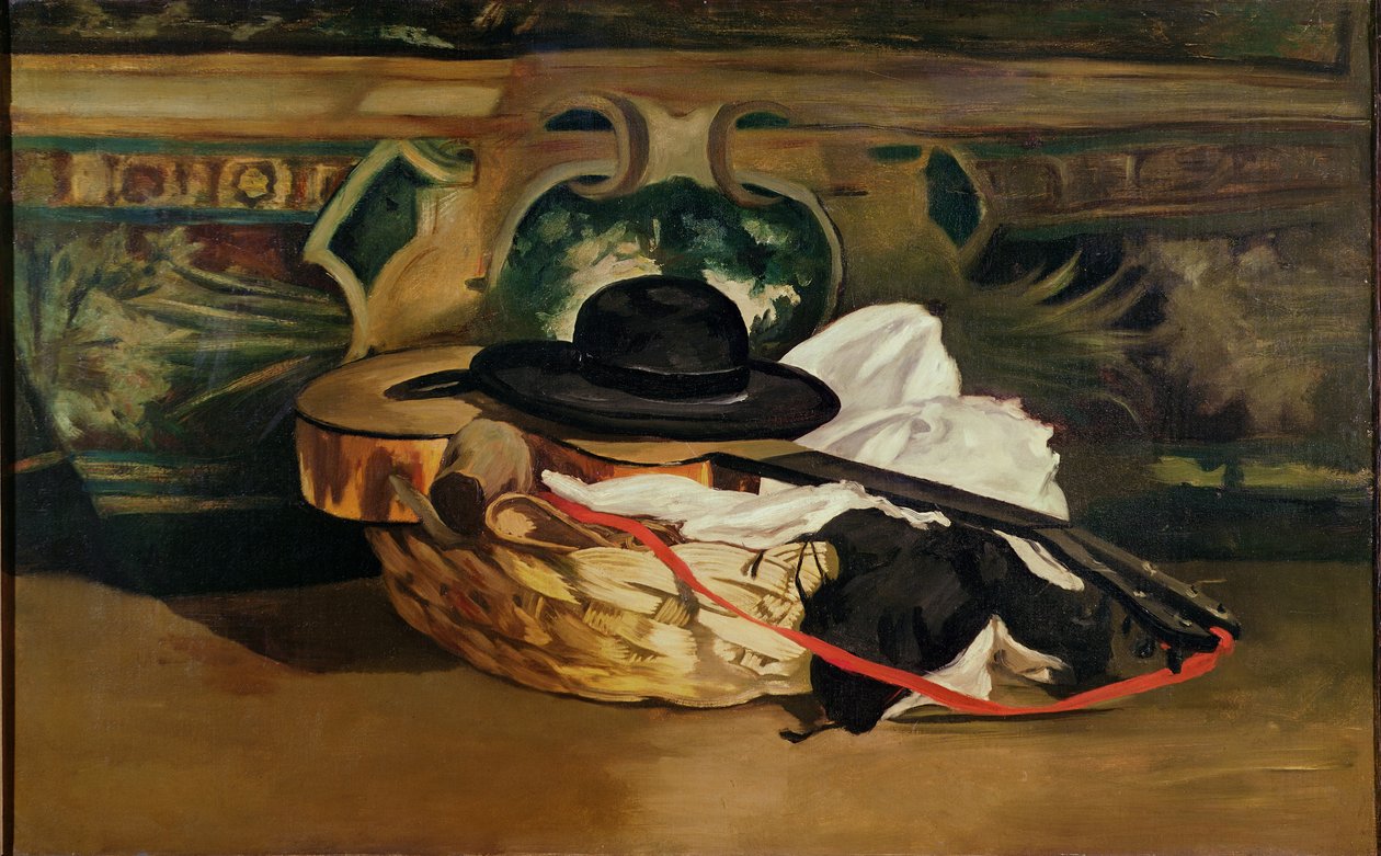 Stilleben: gitar og sombrero, 1862 av Édouard Manet