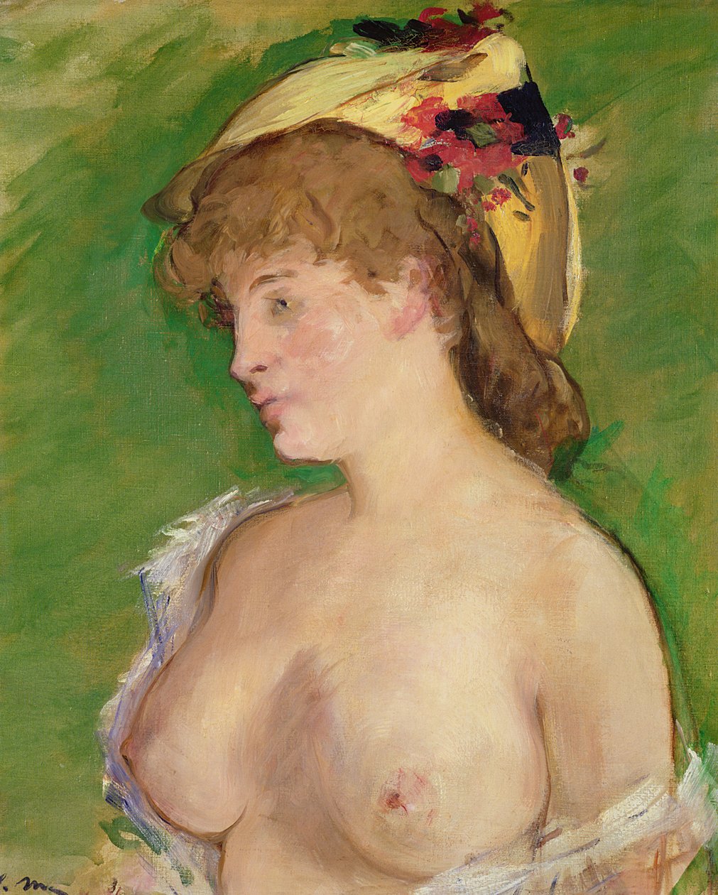 Blondinen med bare bryster, 1878 av Édouard Manet