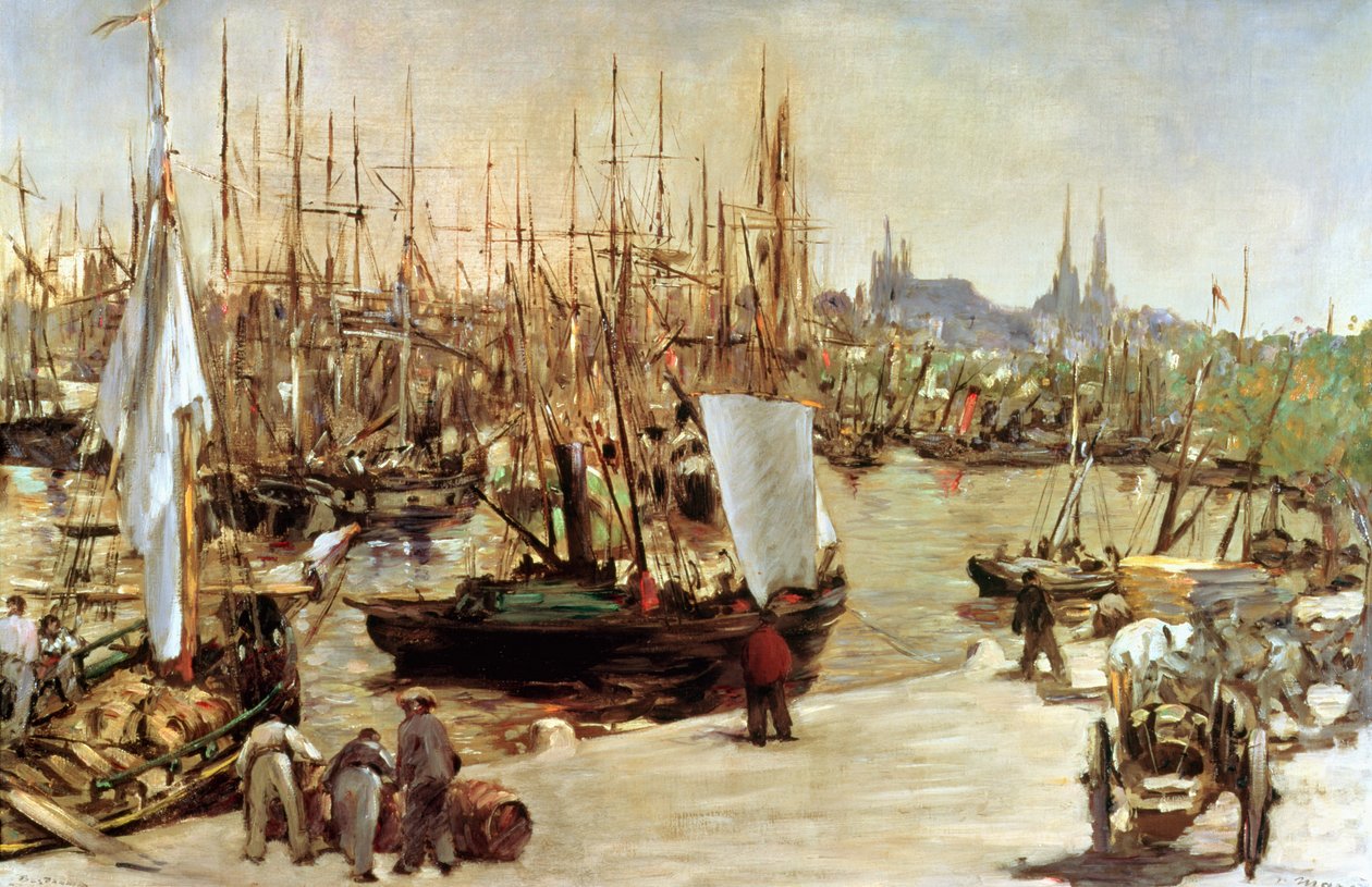 Havnen i Bordeaux, 1871 av Édouard Manet
