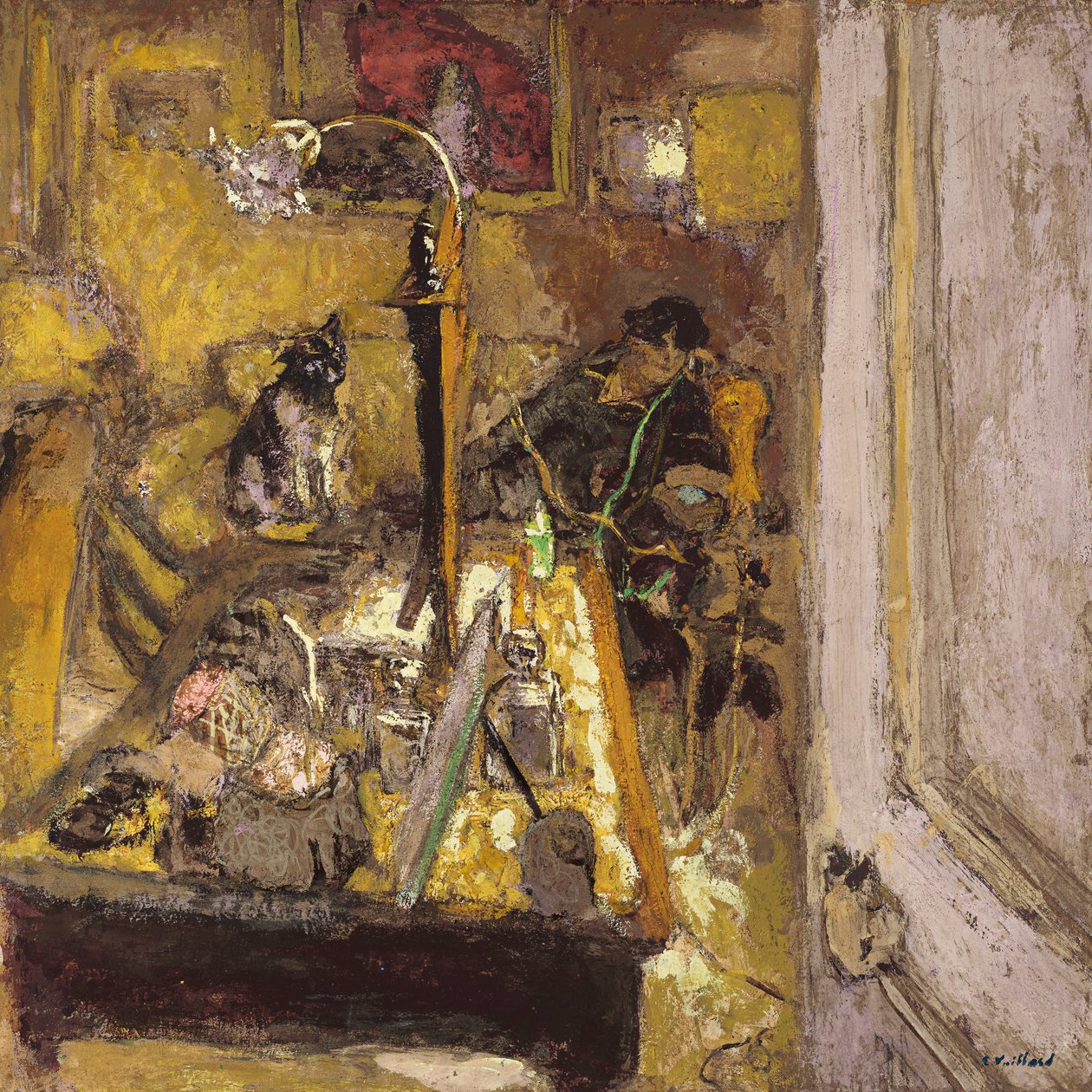 Madame Hessel ringer i boudoaret sitt av Edouard Vuillard