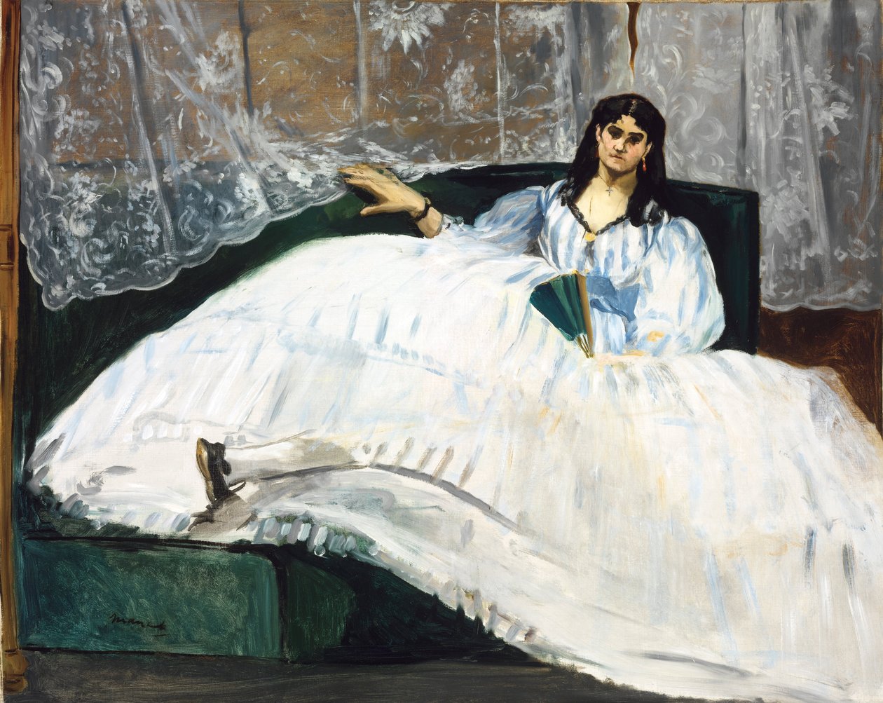 Kvinne med vifte av Édouard Manet