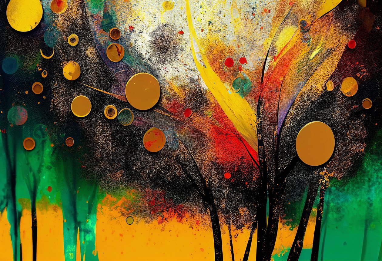 Autumnal Whispers: A Digital Canvas of Abstract Nature av F. Abderrahim
