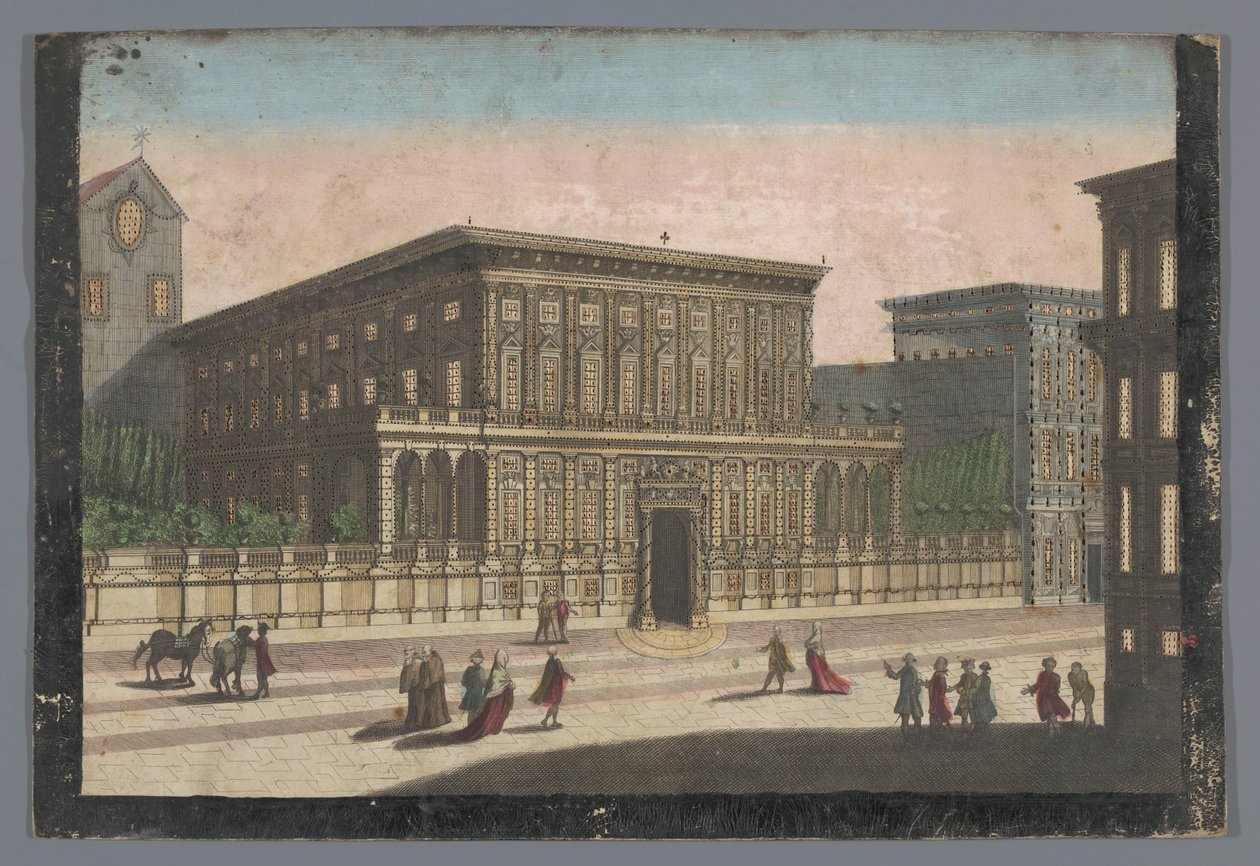 Se på Palazzo Doria-Tursi te Genua Utsikt over Palazzo del Duca d