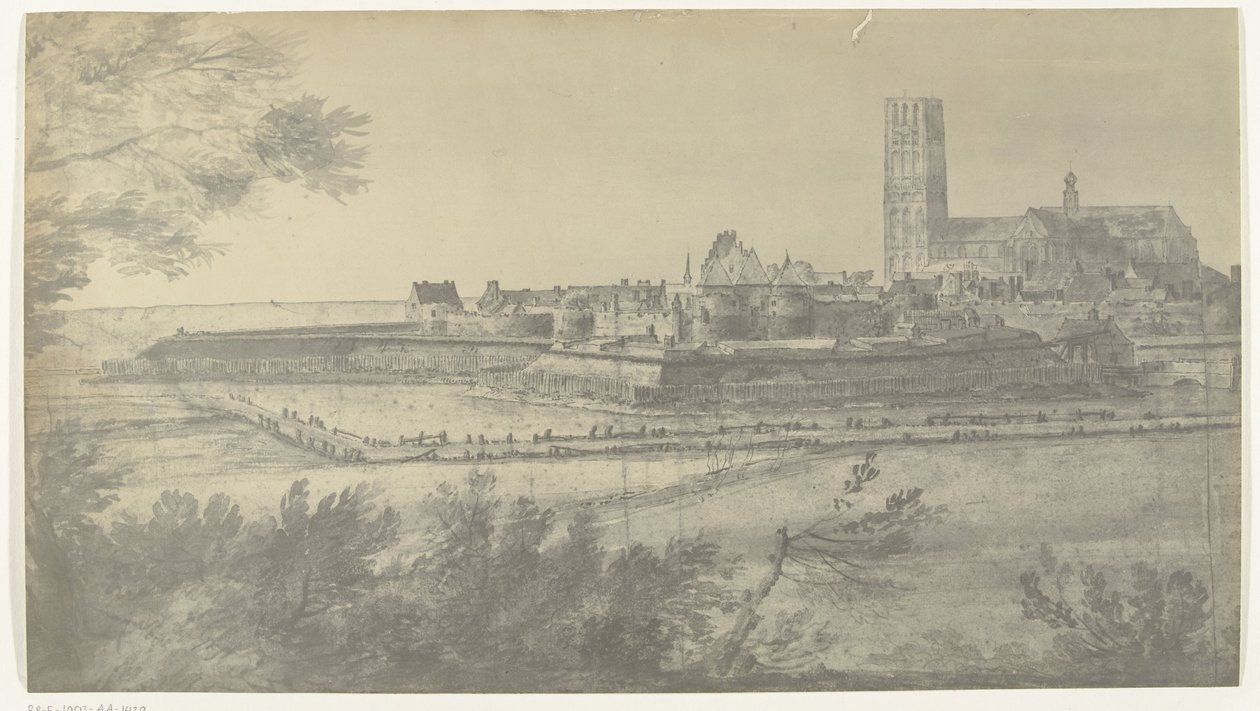 Utsikt over Harderwijk, 1672 Bilder av tegninger av den franske invasjonen av Nederland i 1672 av Adam Frans van der Meulen bevart i Manufacture des Gobelins (serietittel) av frères Moreau