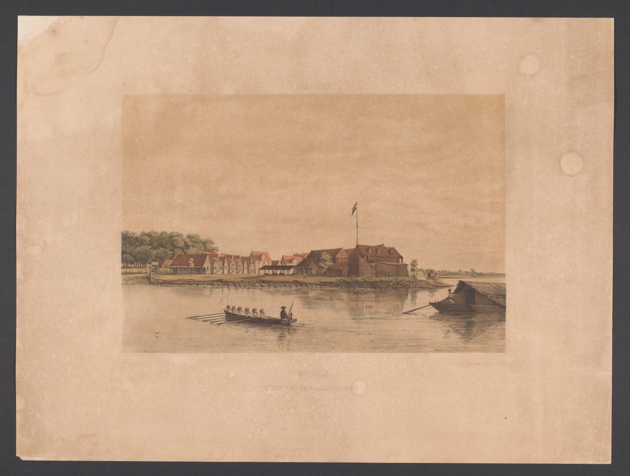 Fort Zeelandia i Paramaribo Surinam. Utsikt over Fort Zelandia i Paramaribo (tittel på objekt) Vestindia (serietittel på objekt) Utsikt fra Nederland