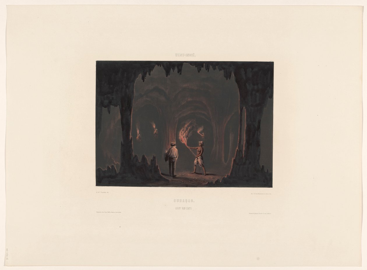 Caves of Hato Curacao. Cave of Hato (tittel på objekt) av jonkheer Jacob Eduard van Heemskerck