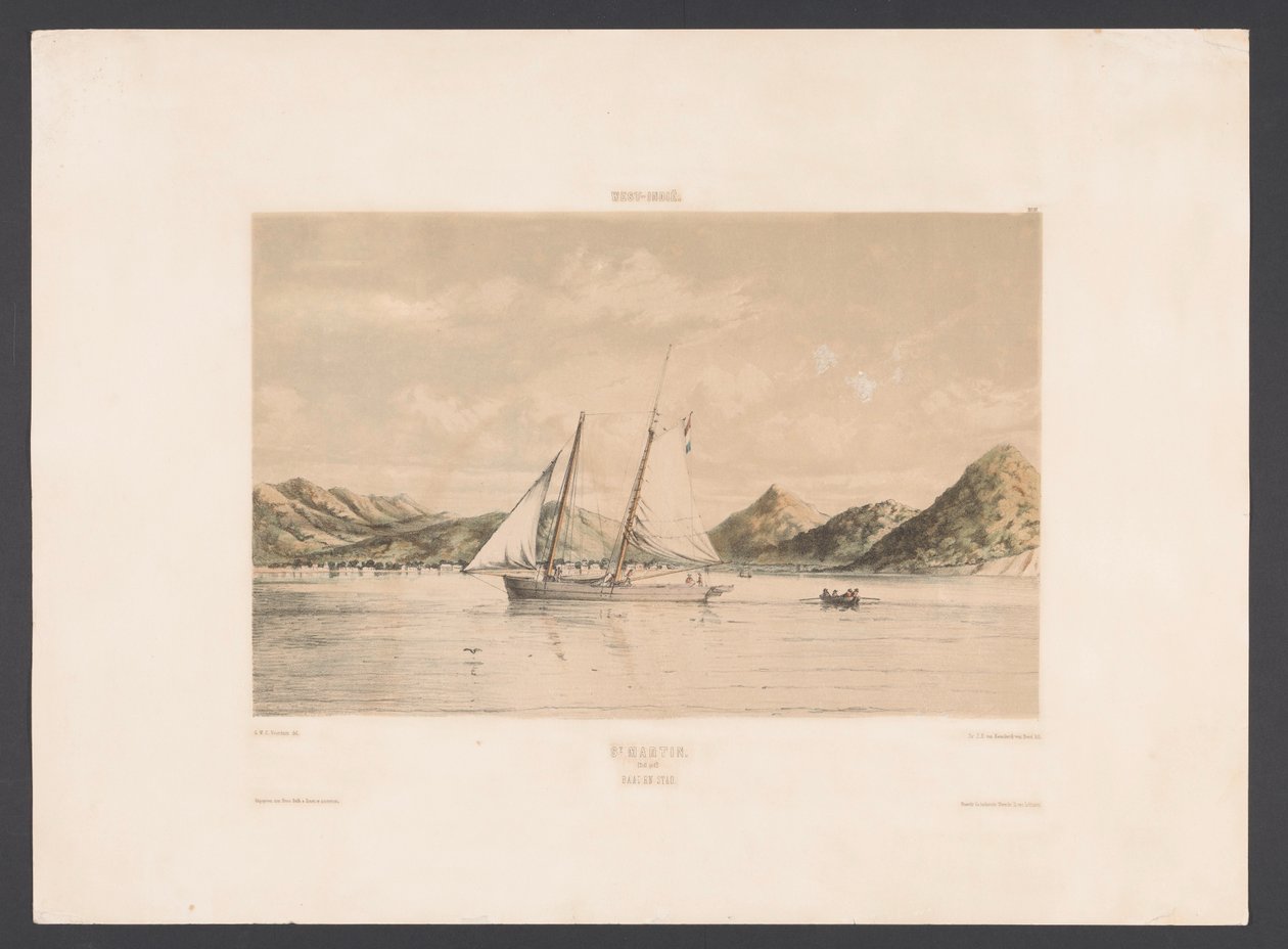 St Martin St Martin. Bukt og by (tittel på objekt) Vestindia (serietittel på objekt) Utsikt fra Nederland