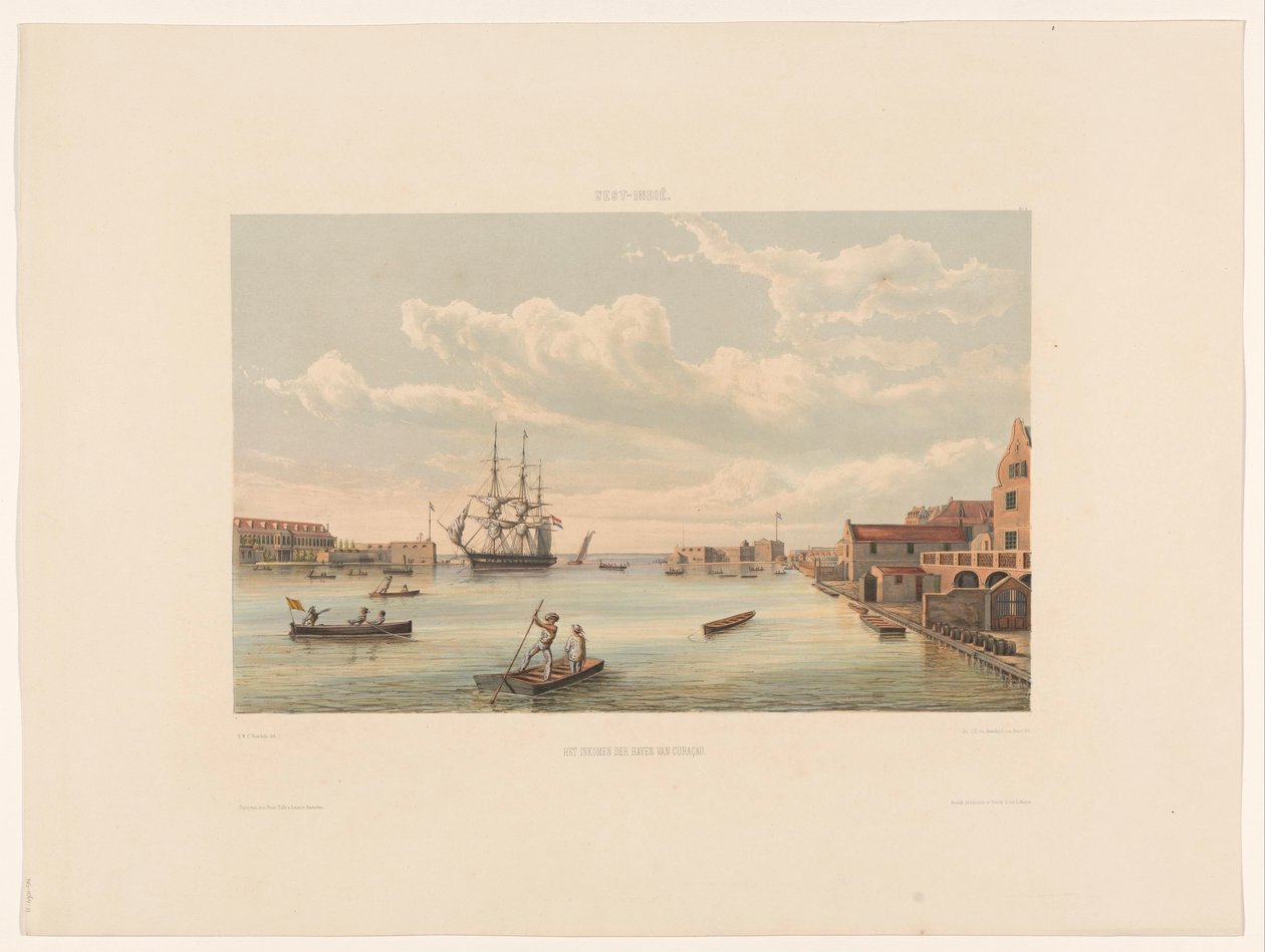 Willemstad Inntektene til havnen i Curaçao (tittel på objekt) av jonkheer Jacob Eduard van Heemskerck