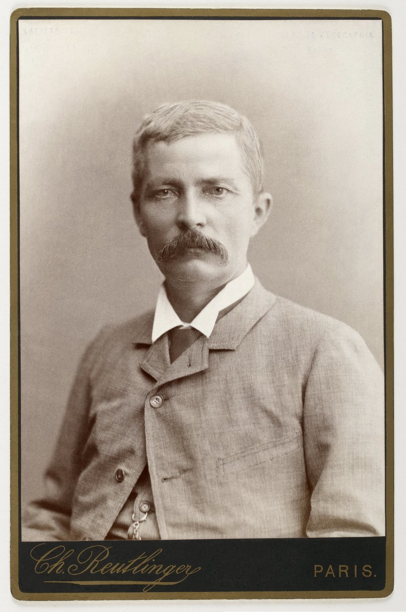 Henry Morton Stanley (1841-1904), walisisk oppdagelsesreisende i Sentral-Afrika av Léopold Émile Reutlinger