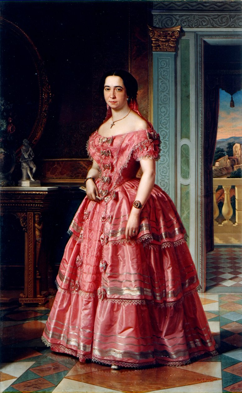 portrett av en dame av Angel María Cortellini