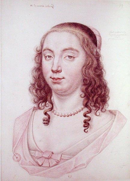 Henriette de Coligny (1618-73) grevinne av La Suze, 1642 av Daniel Dumonstier or Dumoustier