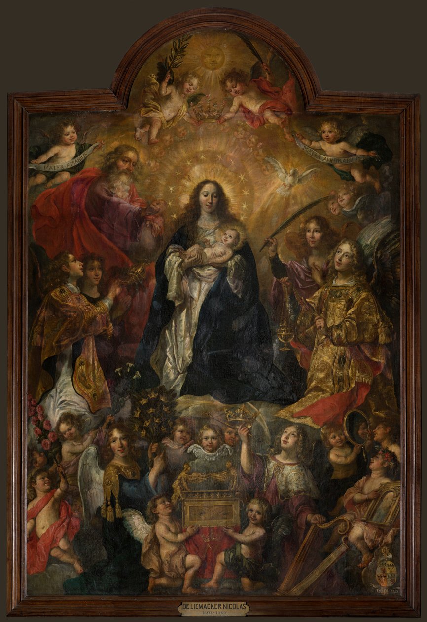 Sognekirke (Sint-Walburgakerk). Maleri. Nicolas De Liemaeckere. av or Liemaecker Nicolaas de Liemakere