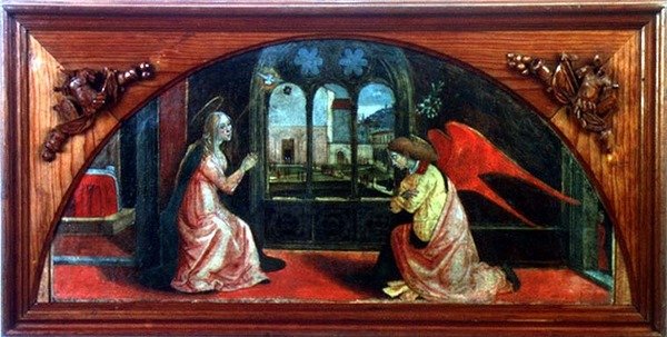 Kunngjøring (tempera på panel) av or di Giovanni Monte del Fora