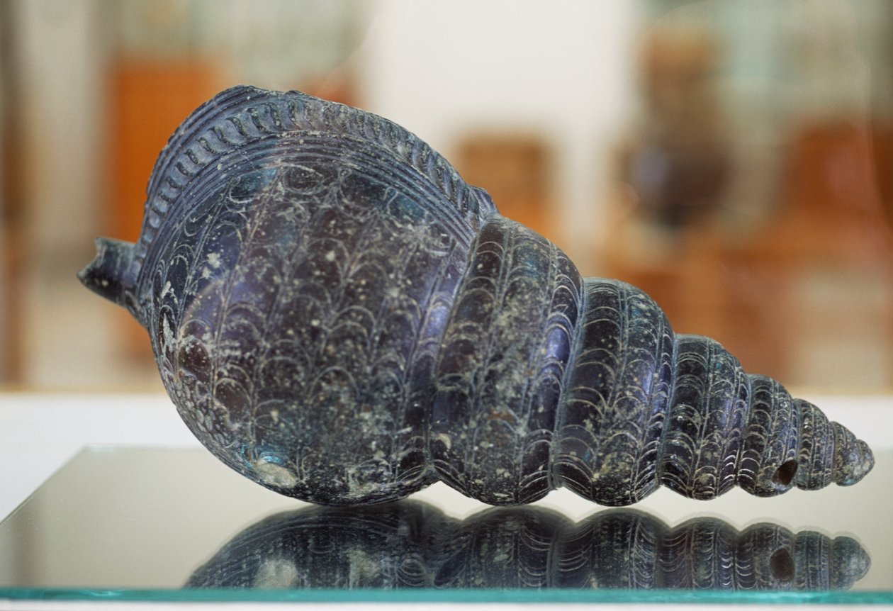 Triton-shell rhyton (rituelt fartøy), fra palasset i Malia, Kreta, Hellas, minoiske sivilisasjon av Unbekannt Unbekannt