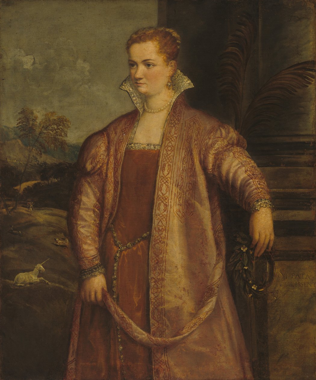 Irene fra Spilimbergo av possibly begun by Gian Paolo Pace Assistant of Titian