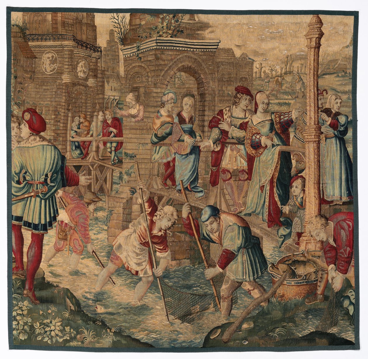 Fire årstider av possibly by Gobelins Manufactory