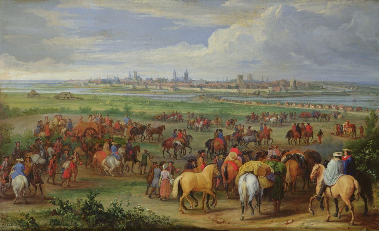 Napoleon (1769-1821) og hans tropper i ørkenen under den egyptiske kampanjen, illustrasjon fra 