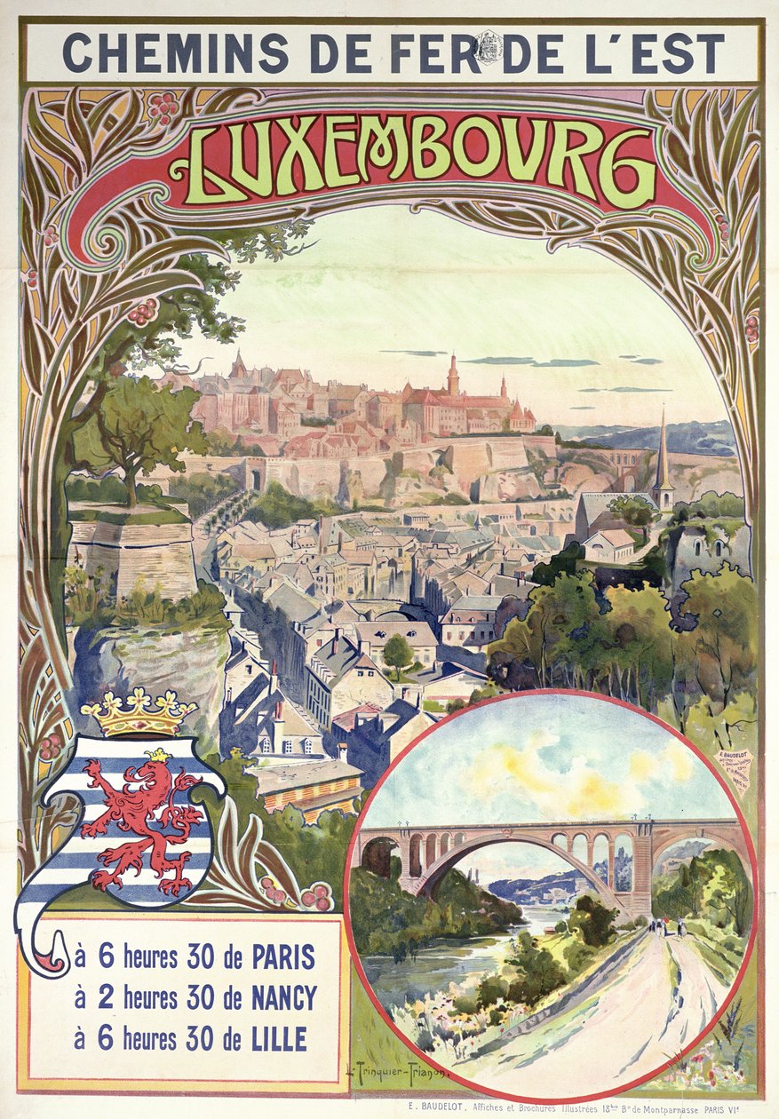 Plakatreklame Luxembourg, ca. 1900 av pseudonym of Trinquier, Louis Trinquier Trianon