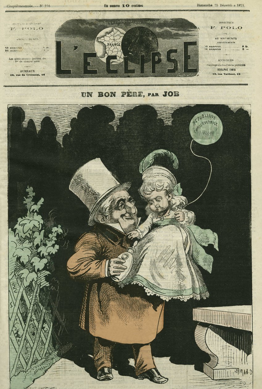 En god far, Adolphe Thiers (1797-1877), fransk historiker og statsmann. Omslag i "" L