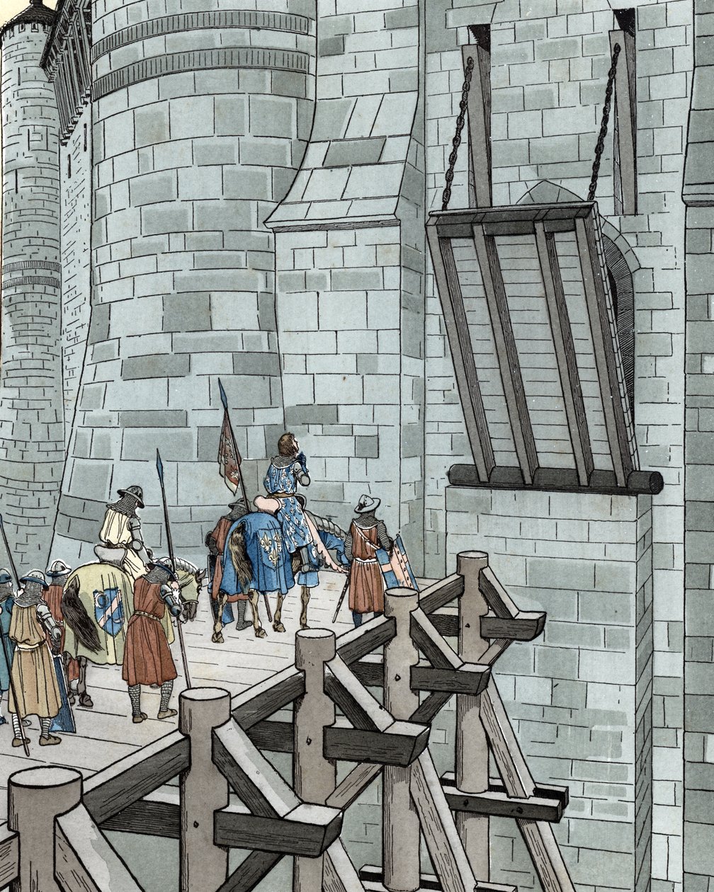 Hundreårskrig: Philippe VI av Valois ber om asyl på Château de Broye (1346) av pseudonym for Onfray de Breville Jacques Job