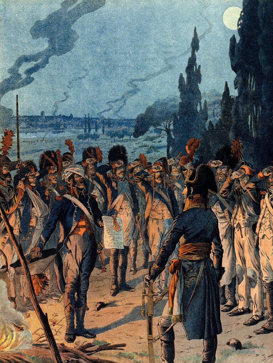 Italiensk kampanje: Om kvelden slaget ved Lodi 10. mai av pseudonym for Onfray de Breville Jacques Job