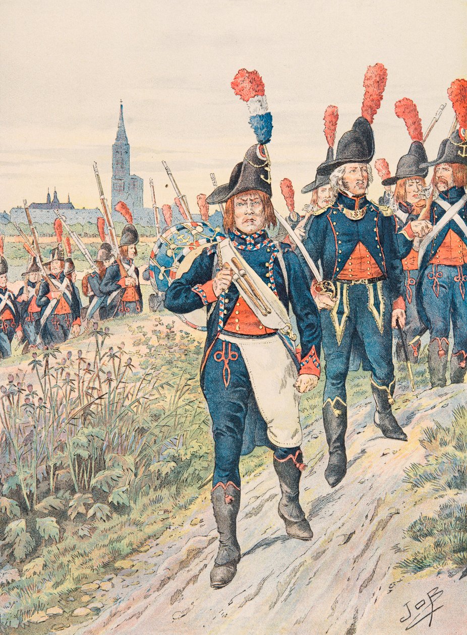 Jacques Marie Gaston Onfroy de Breville dit JOB (1858-1931) - Franske tropper holdt til enhver tid: Strasbourg Pontonniers (1793), Privat samling av pseudonym for Onfray de Breville Jacques Job